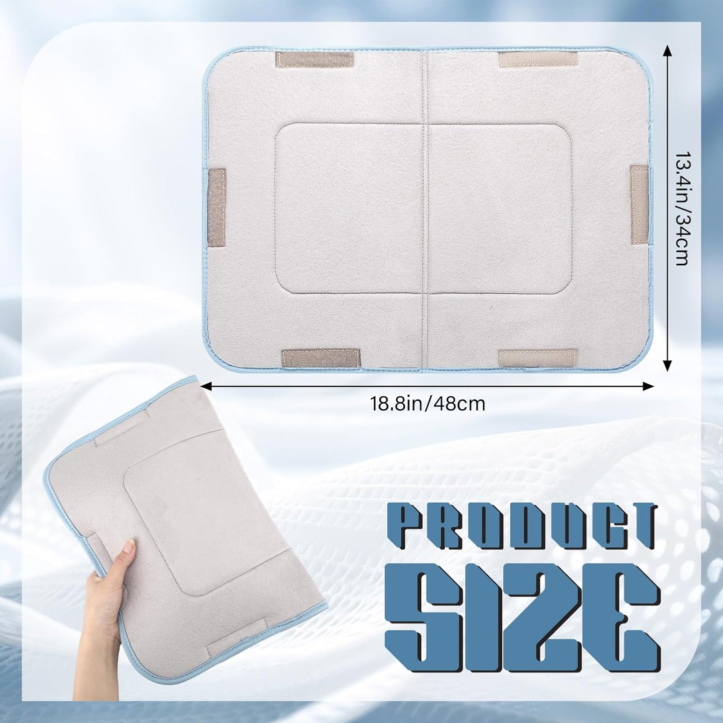 2 Pcs Heating Pad Cover Foam Filled Terry Cover Hydroculators Moist Hot Heat Pack for Cramps Muscle Soreness Dysmenorrhea Aches Relaxation Without Pockets(Standard)