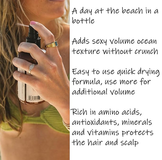 Sea Salt Hair Volumizing Spray Adds Texture, Volume, UV Protection, Beach Wave Finish I For All Hair Types (8.5 fl. oz./250ml)