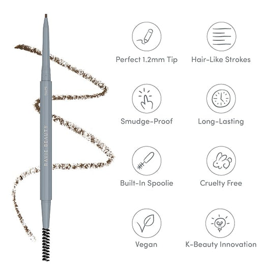 Easy Everyday™ Brow Pencil - Best Eyebrow Pencil for Women, Smudge Proof Hair-Like Strokes, 1.2mm Precision Tip with Spoolie, Vegan (Taupe)