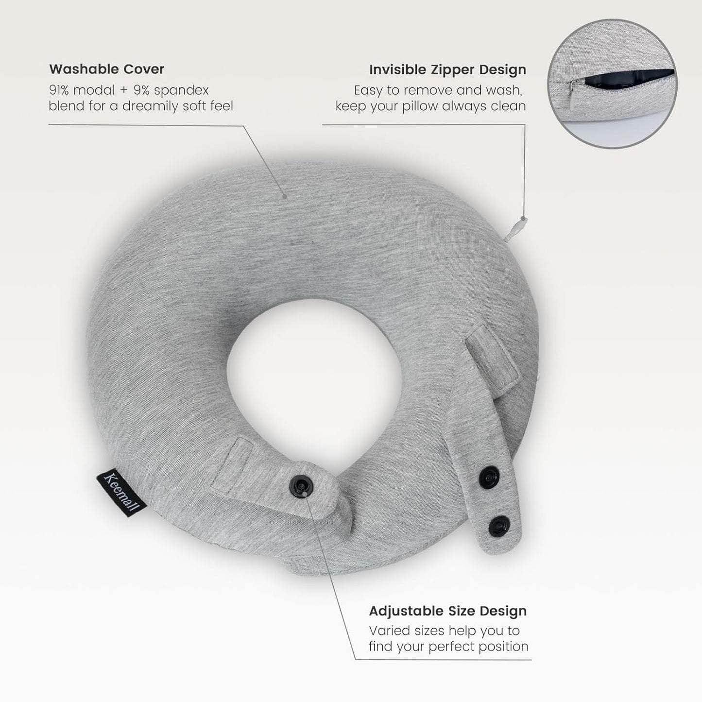 Inflatable Travel Pillow, Upgraded Travel Neck Pillow for Airplane Neck Support Sleeping - 3rd Generation, Double Comfort Plane Pillow - Portable Travel Essentials