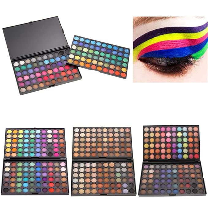 Pro 120 Colors Shimmer and Matte Eyeshadow Makeup Palette Cosmetic Contouring Kit #1 - Ideal for Professional and Daily Use