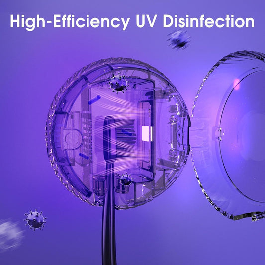 iHave Toothbrush Sanitizer – Wall-Mounted UV Toothbrush Holders for Bathrooms, Stylish Bathroom Accessories and Bathroom Decor for Home & RV, Travel Essentials, Cool Gadgets (Pink)