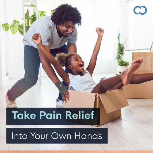 Copper Compression Arthritis Gloves | Fingerless Arthritis Carpal Tunnel Pain Relief for Men & Women | Hand Support Wrist Brace for Neuropathy, Rheumatoid, Tendonitis, Swelling, Crocheting, Typing Grey M