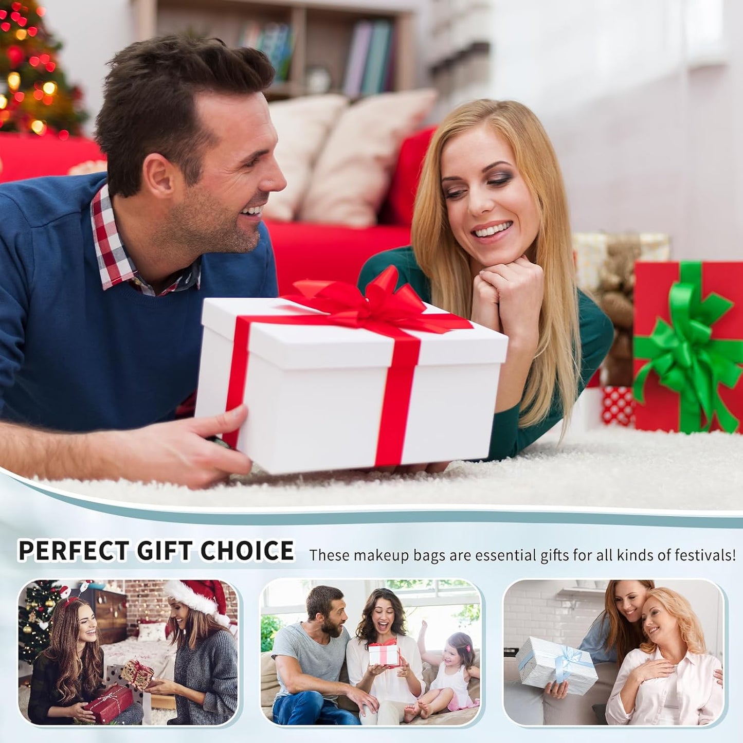 Cute Quilted Floral Makeup Bag(3Pcs)，Coquette Aesthetic Cosmetic Bag，Travel Toiletry Bags， Kawaii Aesthetic pouch for Women (5 - Cherry)