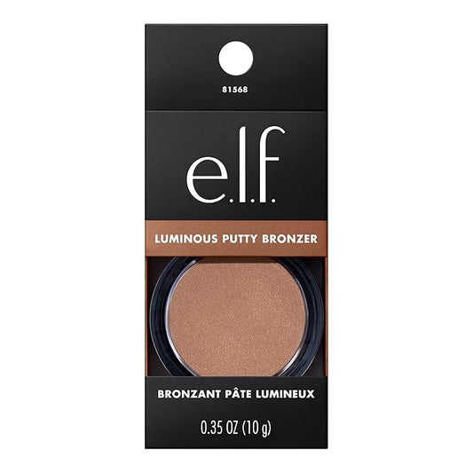 e.l.f. Luminous Putty Bronzer, Lightweight Putty-to-Powder Bronzer For A Radiant, Glowing Finish, Highly Pigmented, Vegan & Cruelty-Free, Day Trip