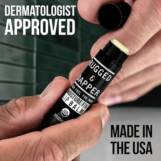 Organic Lip Balm for Men, Mens Chapstick Organic, Mens Lip Balm, Natural Chapstick for Men, Organic Chapstick Mint Lip Balm, Peppermint Lip Balm, All Natural Men's Lip Balm Chap Stick, Lip Therapy