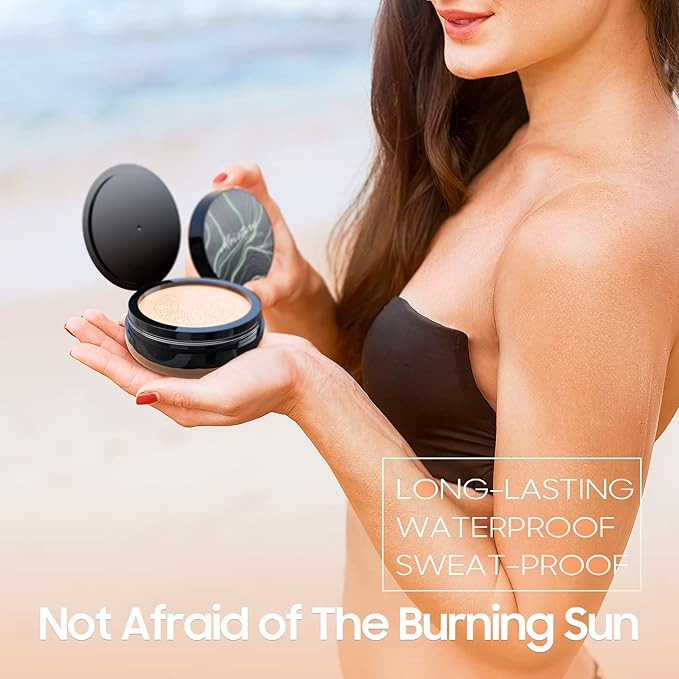 Mushroom Head Air Cushion CC Cream - Oil Control & Moisturizing Concealer Makeup Base, Brighten Long - Lasting Even Color Correcting Concealer Full Coverage for All Skin Types (Nude)