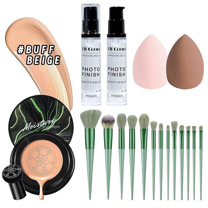 Makeup Set Kit for Women Full Kit, Makeup Present for Girl Women Teen, Matte Eyeshadow CC Cream Foundation Face Primer Brush Set Sponges, Lip Glosses Counter Stick Eyeliner