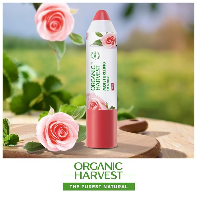 Moisturizing Lip Butter: Rose | Tinted Lip Butter for Women, Men & Kids | Best Organic Lip Balm | 100% American Certified Organic | 4gm