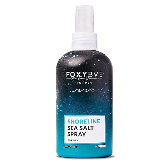 FoxyBae Sea Salt Spray for Men - Texture Spray for Hair - Surf Spray to Add Volume for Tousled Hair - Texturizing Spray for Waves - Sea Salt Spray for Hair - with Biotin - 8 fl oz