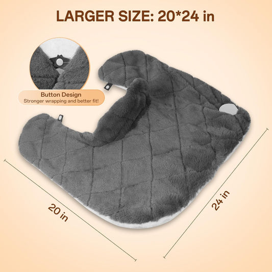 Heating Pad for Neck and Shoulders and Back, XHBDXDP 3.1lb Weighted Shoulder Heating Pads for Pain Relief, 24 x 20″ Neck Heating Pad with Tourmaline Beads, 5 Heat Settings, 4 Auto-Off