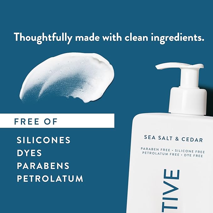Native Body Lotion Contains Naturally Derived Plant-Based Moisturizers for Women and Men | Restores Dry Skin, Sea Salt & Cedar, 16.5 fl oz