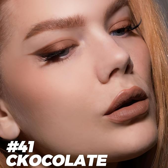 FOCALLURE Shimmer and Matte Cream Eyeshadow Stick,Smooth Brilliant Eye Brightener Pencil for Women,Long Lasting Waterproof Eye Shadow and Liners Makeup,CHOCOLATE