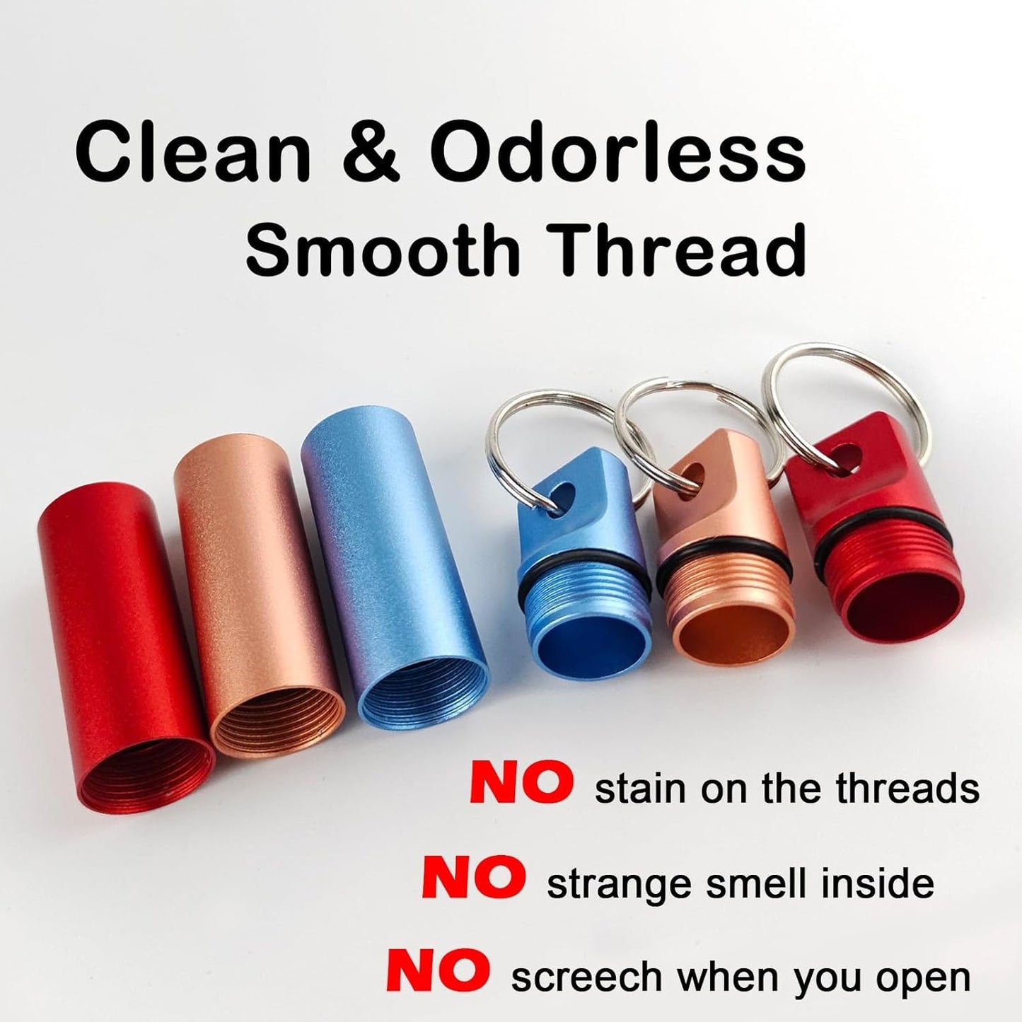 Small Pill Organizer Box Waterproof Keychain Pill Holder Portable Travel Pill Container Metal Case with Keyring for Outdoor Camping Travel