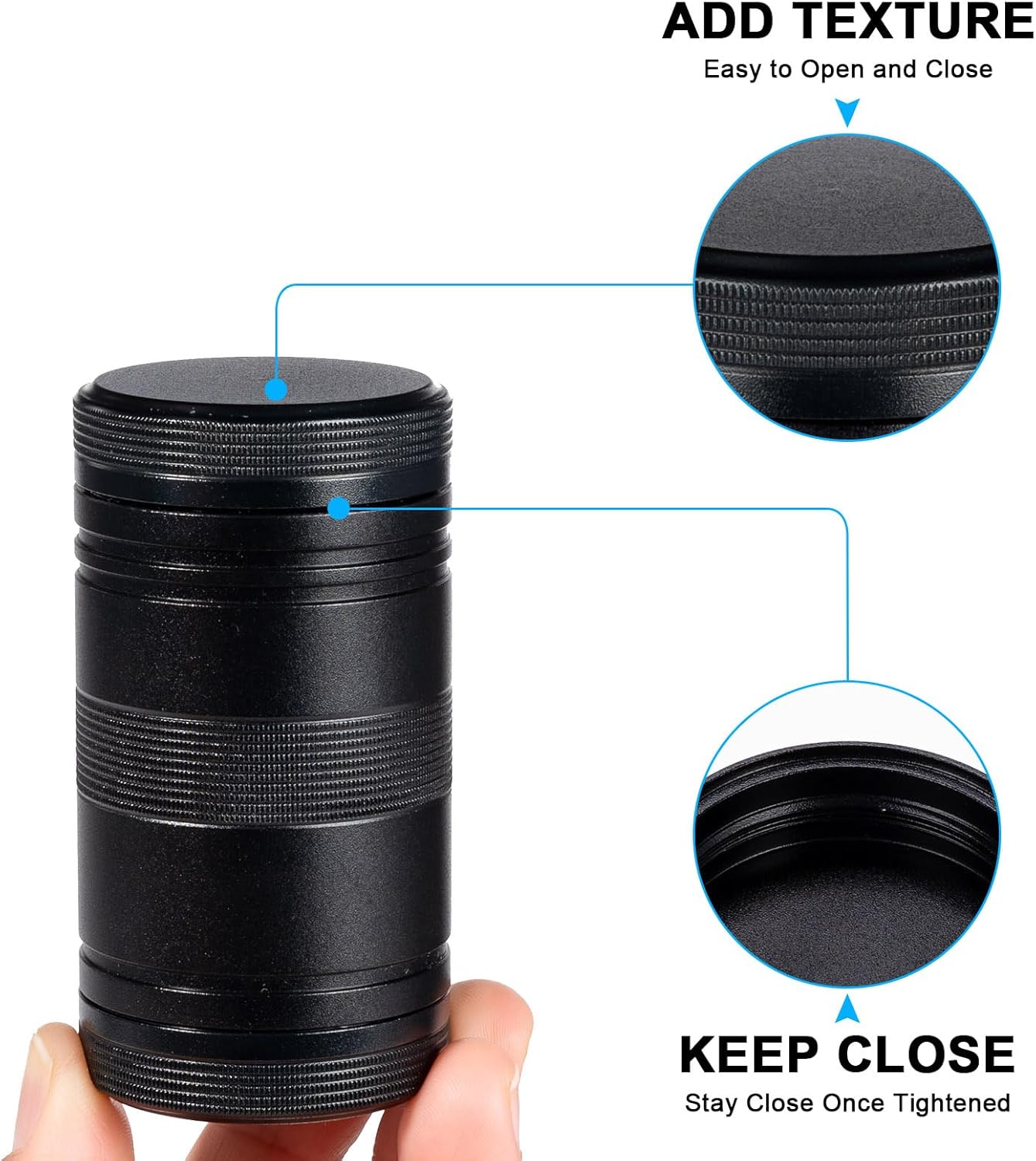 Metal Pill Box 2 Times a Day - Portable Waterproof Small Pill Case (AM PM), Travel Daily Pill Container, Compact Pill Holder Medicine Organizer for Pills/Vitamin/Fish Oil/Supplements, Black