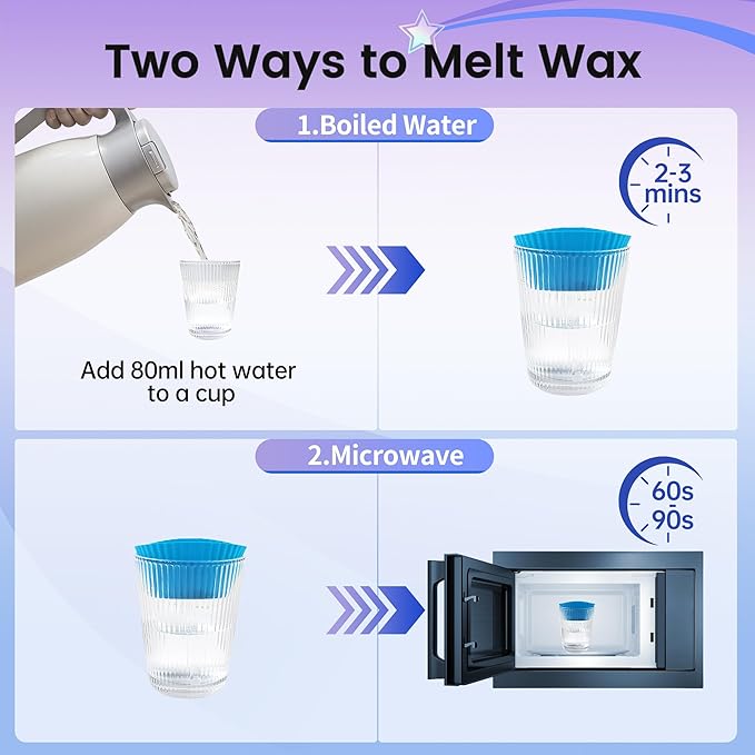 Nose Wax Kit for Men Nose Waxing, 100g Wax 30 Applicators Ear wax kit Hair Removal for Men and Women,Safe Quick Painless Nasal Waxing,10 Mustache Patch 10 Ears Guards,15-20 Uses