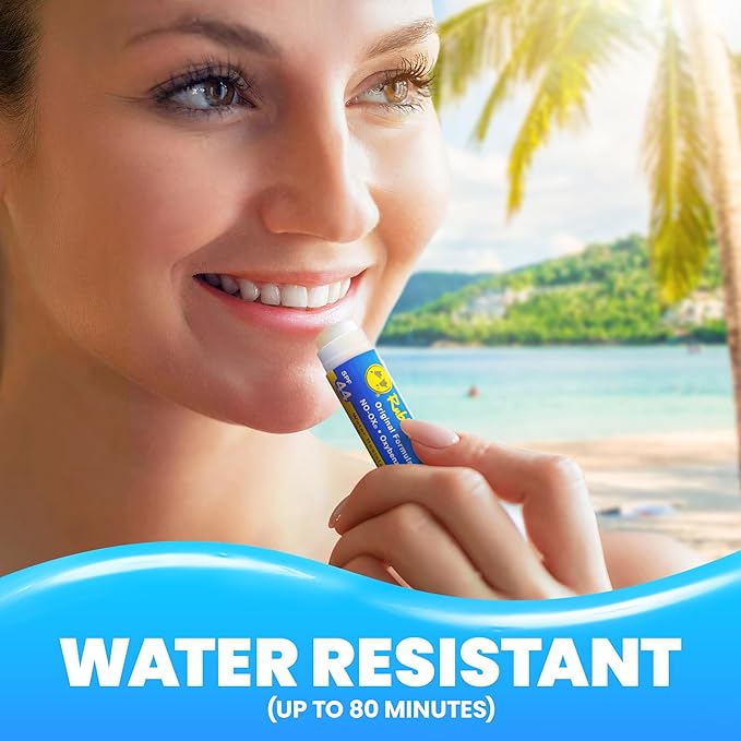 Rubber Ducky | Lip Sunscreen, Lip Balm with SPF 44, Water Resistant Sunscreen Lip Balm | Vegan, Untinted, Vanilla Flavor, with Vitamin E | All Season - Broad Spectrum Sunscreen for Lips