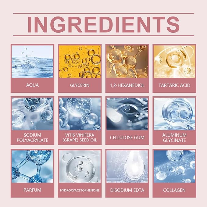 Retinol Collagen Face Mask – Korean Tightening Hydrogel Overnight Mask, Deep Moisturizing & Elasticity Boost, Long-Lasting Hydration & Brightening Skin (Deep Hydrating Mask)