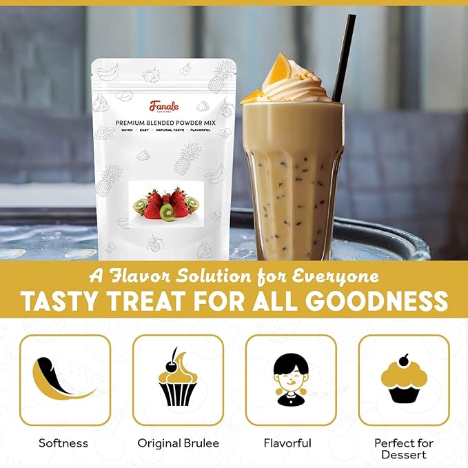Fanale Premium Mango Bubble Tea Flavoring Powder | Perfect for Baking, Smoothies, Desserts and Drinks | Instant Flavoring Powder for Boba Milk Tea - 2.2 Pounds (Pack of 20).