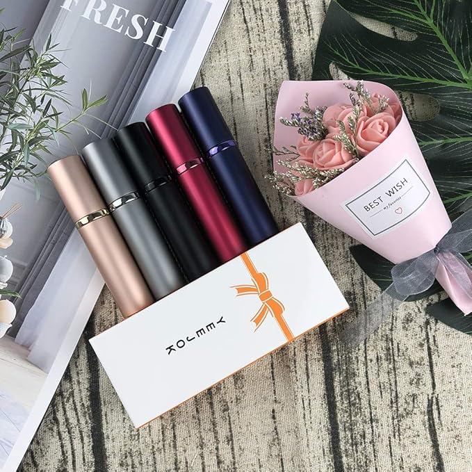 YEEJOK Travel Essentials for Women Men, Travel Perfume Bottles Refillable, Perfume Atomizer Spray Container, Mini Portable Easy Pump Refilled 5ml Bottle for Flying,Purse,Vaction Essentials