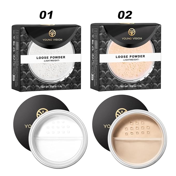 YOUNG VISION Flawless Finish Loose Powder - Translucent Setting Powder, Blurs Fine Lines & Imperfections, Lightweight, Long-Lasting, Suitable for All Skin Types, Makeup Essential…