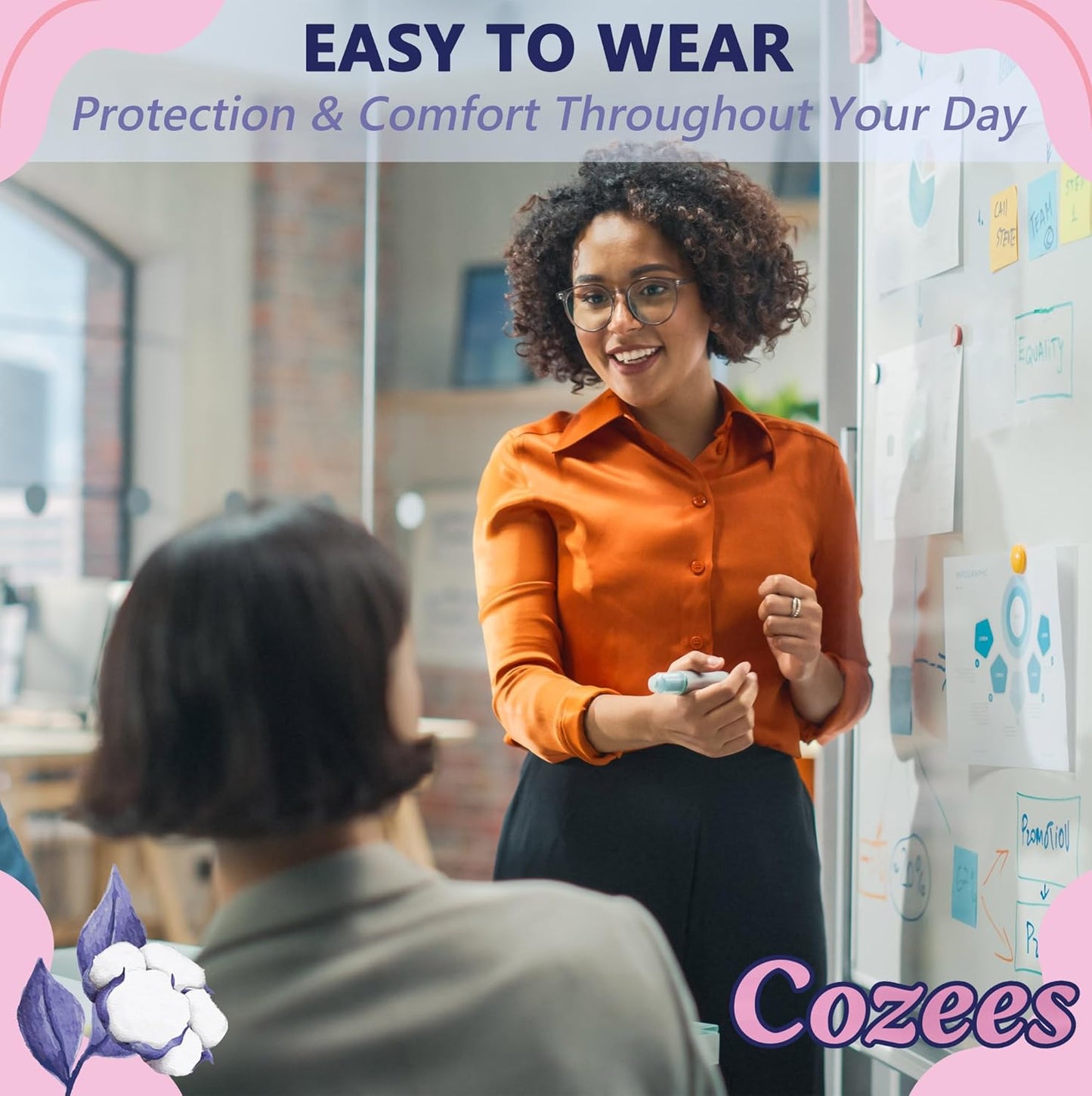 Cozees Disposable Period Underwear for Women, Menstrual and Postpartum High Absorbency, Cotton Covered Comfort, Made in USA (36 Count, Small/Medium)