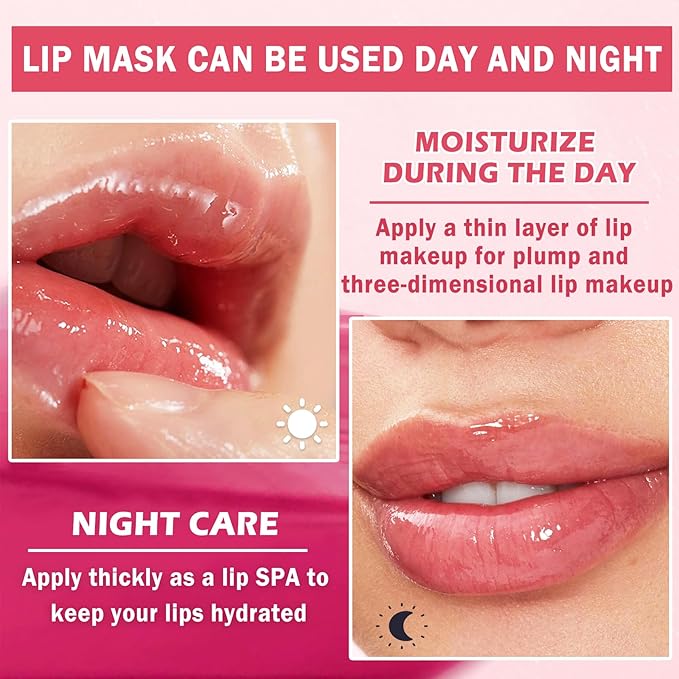 NVLEPTAP 3PCS Bee Lip Balm Honey Pot Honey Lip Balm Strawberry Honey Cherry Lip Sleeping Mask Moisturizing Hydrating Lip Care Products Honey Pot Lip Balm with Stick