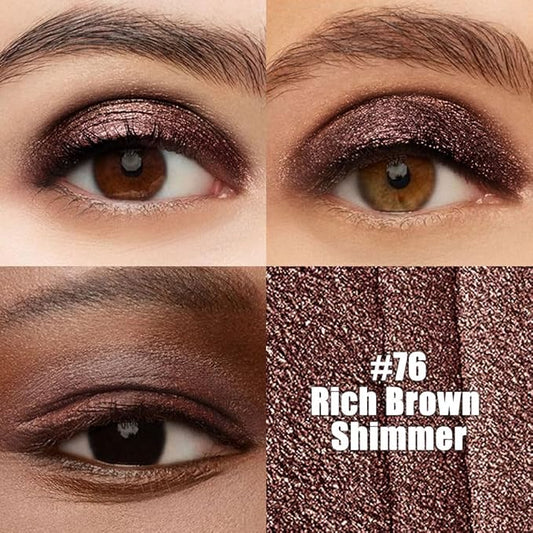 Kaely Cream Eye Shadow Sticks, Rich Brown Shimmer Eyeliner Pencil Eyeshadow Palette Makeup, Eye Highlighter Brightener Stick for Older Women Waterproof Pigmented, sombras para ojos, New-76