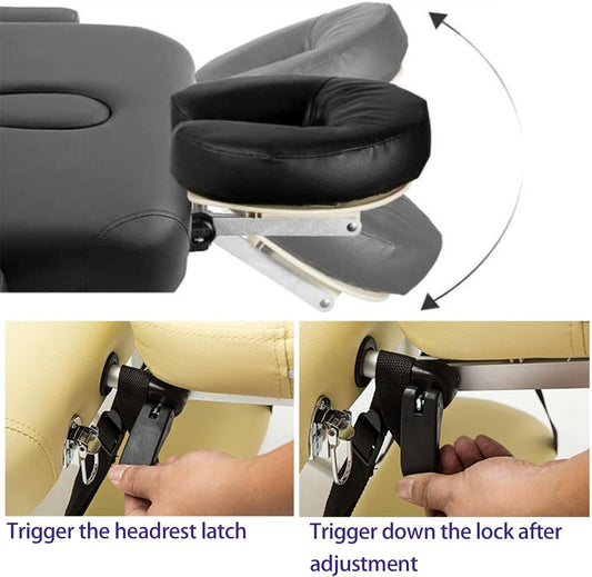 Aluminium Universal Massage Table Face Cradle Cushion, Adjustable Massage Chair Spa Bed Headrest Face Pillow Support, Elastic Memory Foam Face Pillow Set Massage Table Accessories Massage Equipment