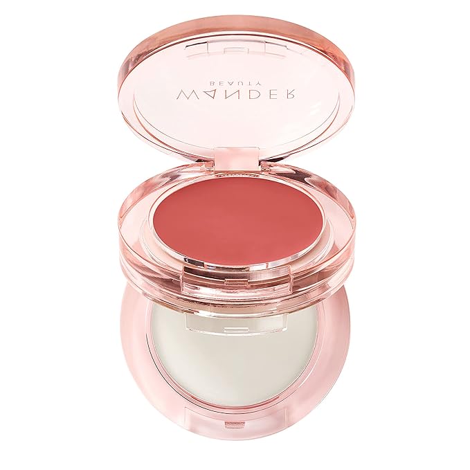 Wander Beauty Double Date Lip & Cheek - Honeymoon/Swipe - 4-in-1 Cream Blush & Lip Tint - Blush, Lip Moisturizer, Lip Balm, & Eye Gloss - Multitasking Eye, Cheek, & Lip Makeup With Green Tea - 0.07 oz