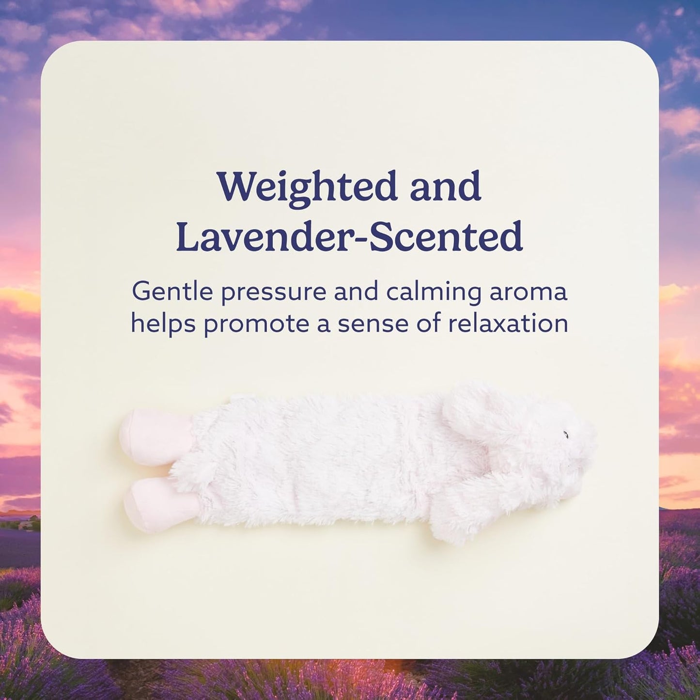 warmies Microwavable Neck & Shoulder Wrap - Heating & Cooling Plush Pad for Calming Relaxation - Weighted & Heated Neck Warmer with Scented Lavender - Microwave Heat Pad for Aches & Pain - Bunny