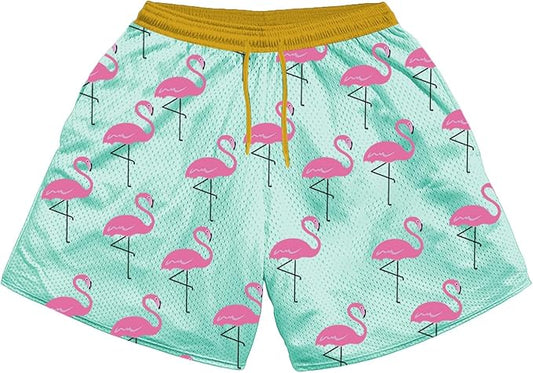 Fashion Funny Animal Printing Swim Trunks 5 inch Inseam Quick Dry Active Board Shorts for Men