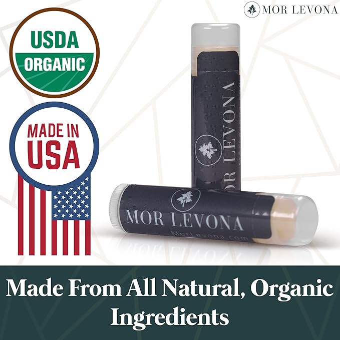 Organic Hemp Lip Balm - USDA Certified Organic All Natural Lip Balm - Hemp Lip Moisturizer Soothes, Hydrates, Nourishes, and Protects Dry, Chapped Lips - Natural Vanilla Flavor (3-Pack)