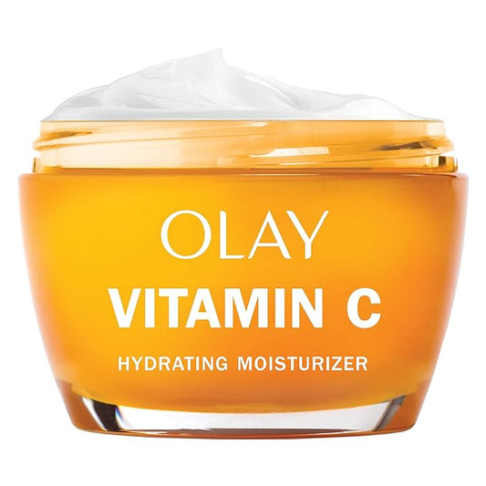 Olay Vitamin C Face Moisturizer, Brightening Cream for Women, Instant Hydration, Evens Tone, Dark Spot & Hyperpigmentation Reduction, Glowing Skin Care - Niaciniamide, Lactic Acid, 1.7 Oz