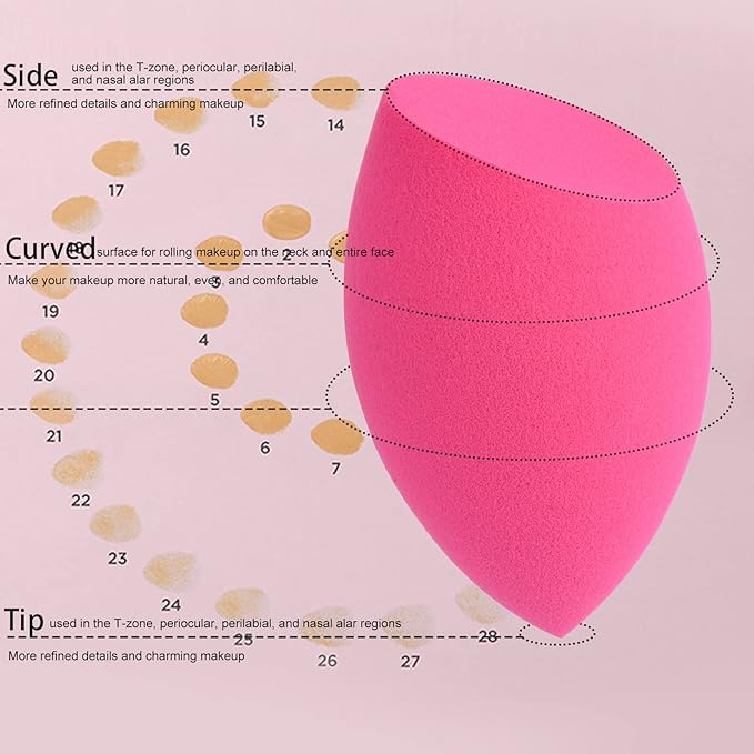 Foundation Makeup Sets Full Kit for Women Pack 8 Included Phoera Foundation,Flat Top Kabuki Brush Kit,Primer,Powder Foundation,Makeup Sponges (103 Warm Peach + 104 Buff Beige)