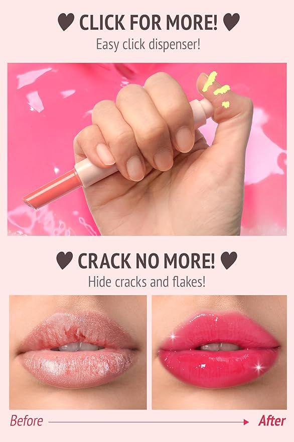 Veganize Collagen Lip Glass Balm | Hydrating Lip Balm in 9 Vibrant Colors | Moisturizing Lip Care Infused with Collagen Jelly Magic | No Animal Trial Lip Balm 0.06 oz (No. 8 Dried Rose)