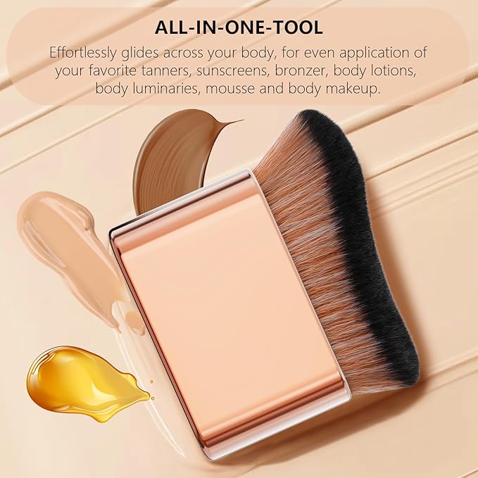 docolor Self Tanner Brush Body Makeup Brush for Flawless Face and Body Makeup, Sunless Tanner Blending Brush Body Brush for Self Tanner, Bronzer, Foundation, Vegan & Cruelty Free