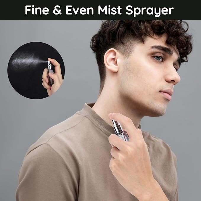 Segbeauty 10ml Mini Perfume Atomizer, 10 Pack Refillable Travel Size Bottles for Cologne, Empty Organizer Dispenser With Fine Mist Sprayer, Portable Leak-proof Bottle