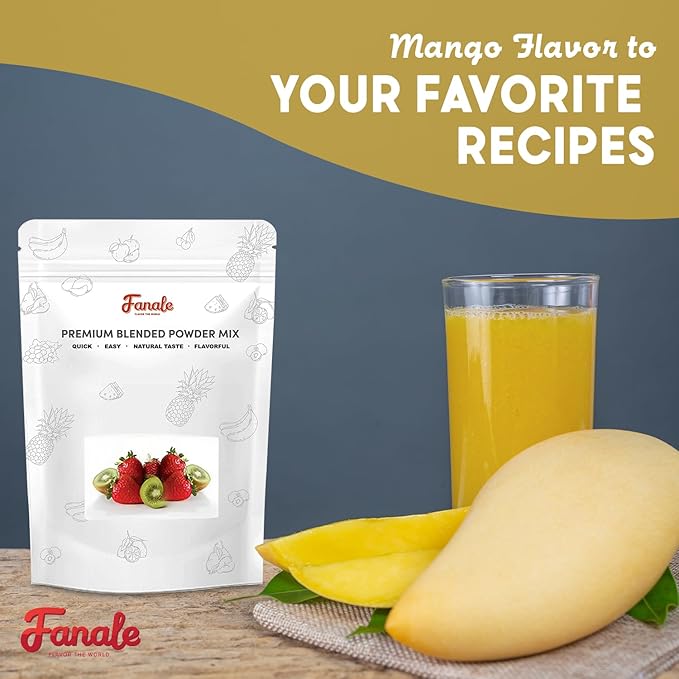 Fanale Premium Mango Flavoring Powder for Boba Tea| Perfect for Baking, Smoothies, Desserts and Drinks | Instant Boba Bubble Tea Powder for Milk- 2.2 Pounds (Pack of 1)