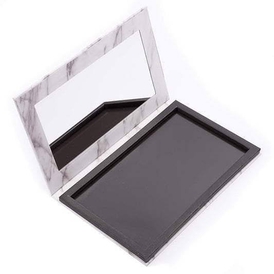 Magnetic Palette Marble Empty Makeup Palette with Mirror for Eyeshadow Lipstick Blush Powder (White)
