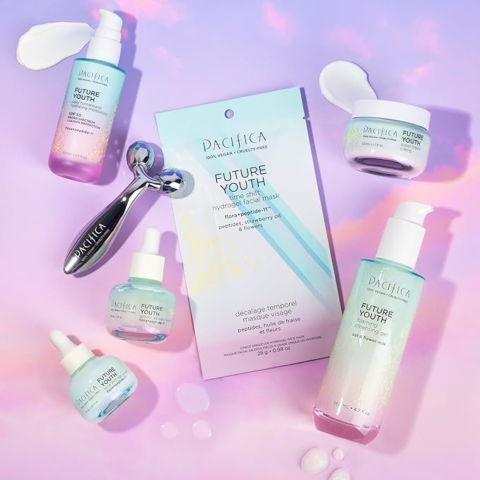 Pacifica Future Youth Stainless Steel Face Roller – Cooling Dual Gua Sha Facial Massager for Sculpting, Contouring & De-Puffing – Anti-Aging Skin Care Tool for Wrinkles & Fine Lines Lymphatic Drainage