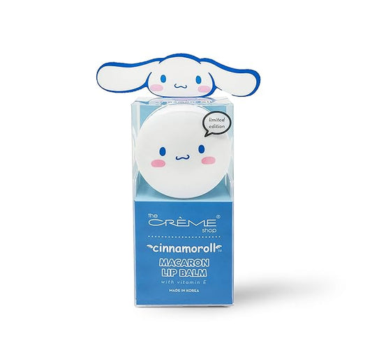 The Crème Shop x Sanrio Hello Kitty Macaron Lip Balm (Cinnamoroll) Korean Cute Scented Pocket Portable Soothing Advanced Must-Have on-The-go