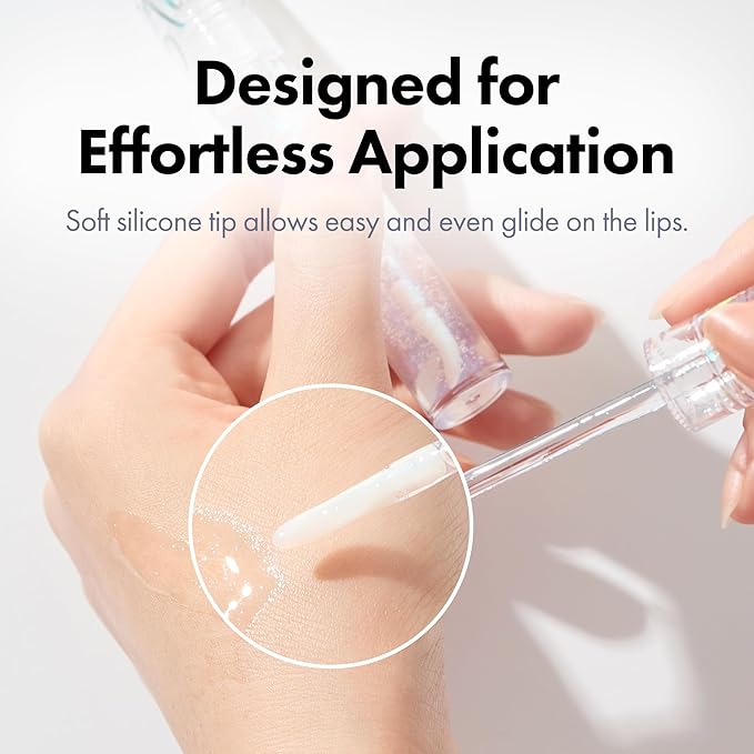 Rouge Star Glossy Lip Oil - Hydrating Lip Gloss - Non-Sticky Shine with Argan Oil & Vitamin - Deep Moisturization & Lip Softening 0.14 oz (Glossy Lip Oil)