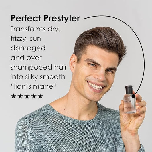 Alex Costa Hydrating Argan Oil Daily Hair Serum by Forte Series Sulfate Free Argan Hair Oil for Men Hair Serum for Dry Damaged Hair, for Styling Hair (75 ml / 2.5 oz)