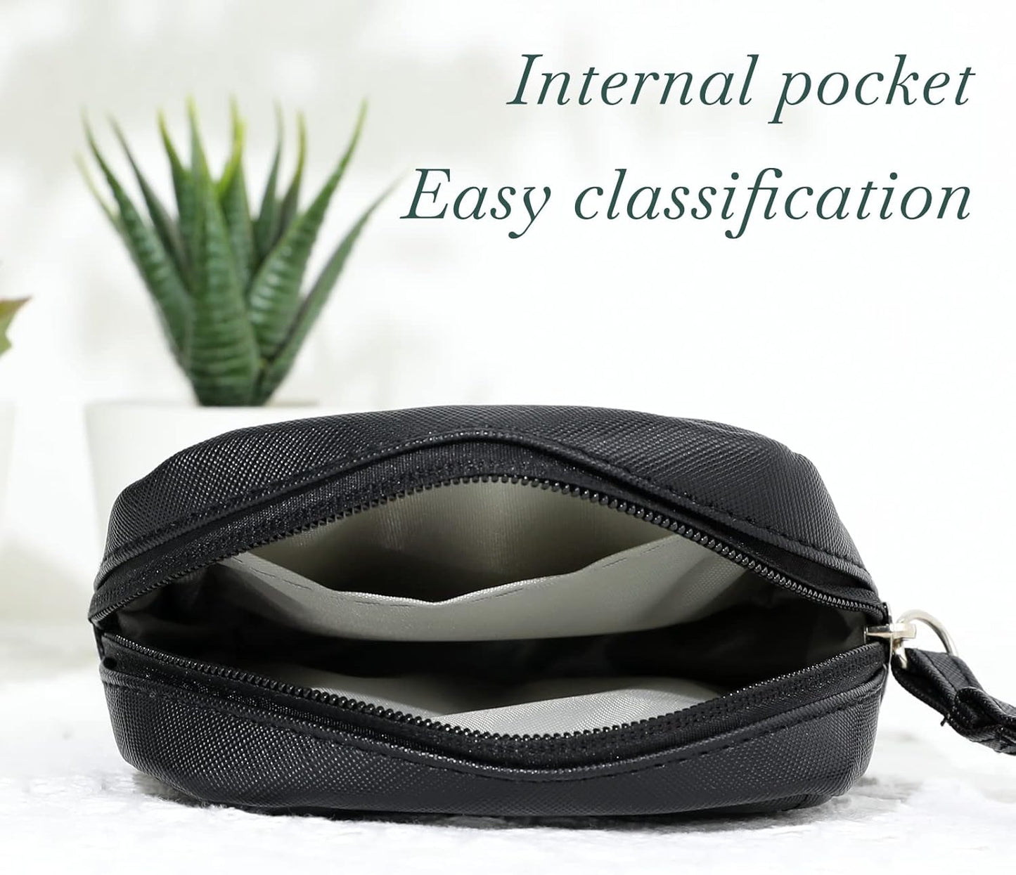 Sanitary Napkin Storage Bag, Period Bag, Period Pouch, Feminine Menstrual Pad Tampon Organizer, Portable Sanitary Pads Pouches First Period Kit for Teen Girls Women Ladies(Black)