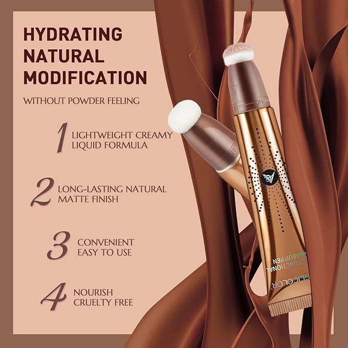 Liquid Highlighter Makeup Stick 3D Sparkling Effect,Cream Highlighter Lightweight,Easy To Spread,Highlighter Makeup Long-lasting,Natural Makeup Effect(01#Spotlight)