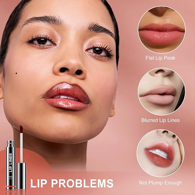 OETUIOW Lip Tint Stain Peel Off - Waterproof Lip Liner Stain, Moisturizing Long-Lasting Lip Stain, Create A Natural Lip Color, Enhancing Complexion for All Skin Types (Black, 0.12 Fl Oz (Pack of 1))