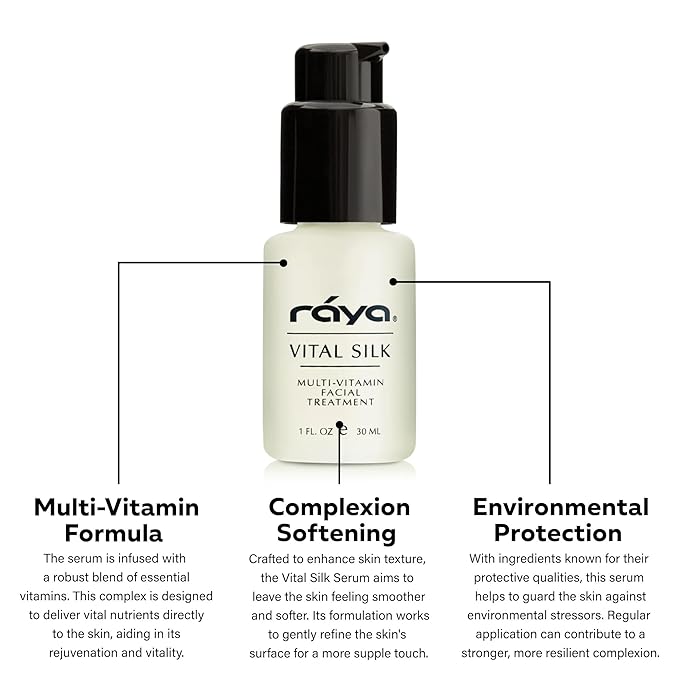 RAYA Vital Silk Serum (509) | Multi-Vitamin Facial Treatment for All Non-Sensitive Skin Beginning to show signs of Age | Softens and Smooths Complexion | Protects From Environmental Damage