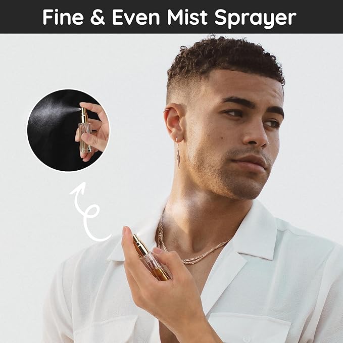 Segbeauty Travel Perfume Bottle Refillable, 10 Packs Atomizer Sprayer for Perfume, 10ML Empty Glass Perfume Bottle Portable Travel Size Spray Bottles Accessories for Dispensing Perfume Toiletries