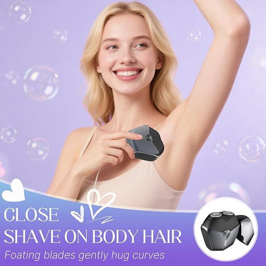 Electric Shavers for Women, Womens Electric Leg Shaver Cordless Painless Facial Hair Removal for Arms and Underarms Bikini Trimmer Electronic Razors for Shaving Portable and Safe Wet and Dry Use